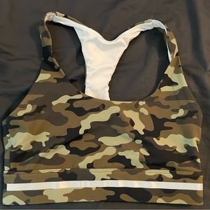 Light Green Camo Reflective Soft n Snug Racer Bra